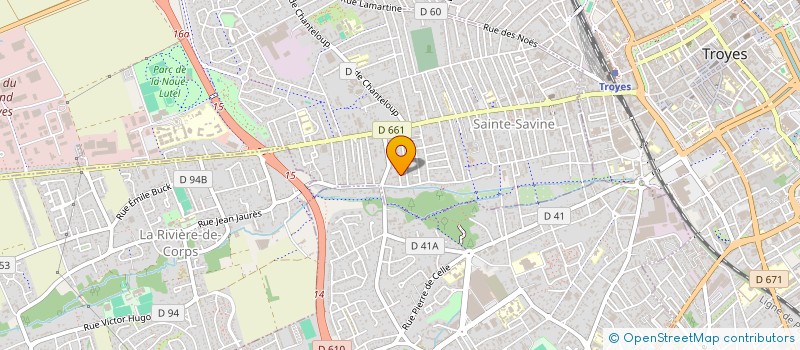 localisation de l'entreprise T.P.S.  SAINTE-SAVINE