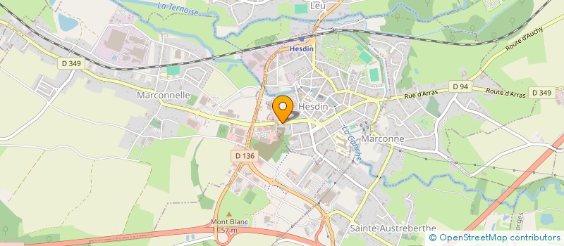 localisation de l'entreprise T.P. SERVICES  HESDIN