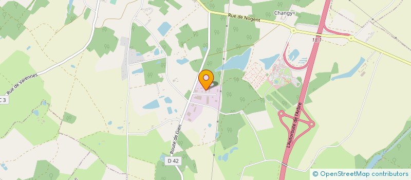 localisation de l'entreprise T.P. VAUVELLE  VARENNES-CHANGY