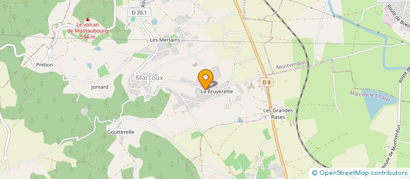 localisation de l'entreprise T.P. VERDIER-POYET à MARCOUX