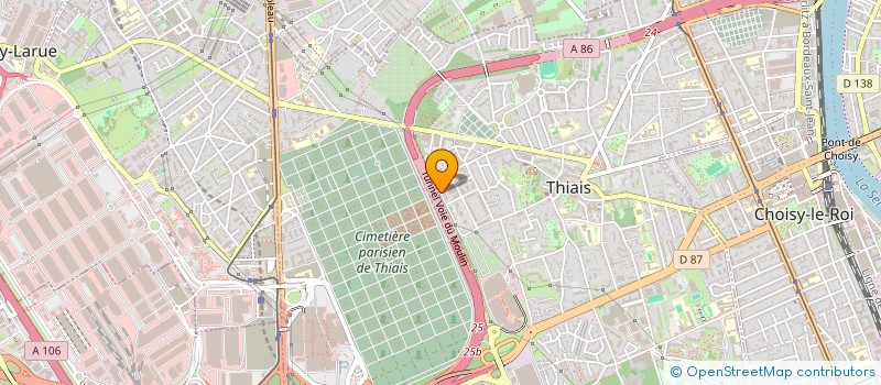 localisation de l'entreprise T PNEU SERVICES  THIAIS