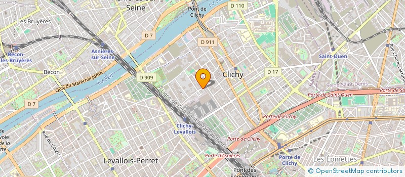 localisation de l'entreprise T.R.A à CLICHY