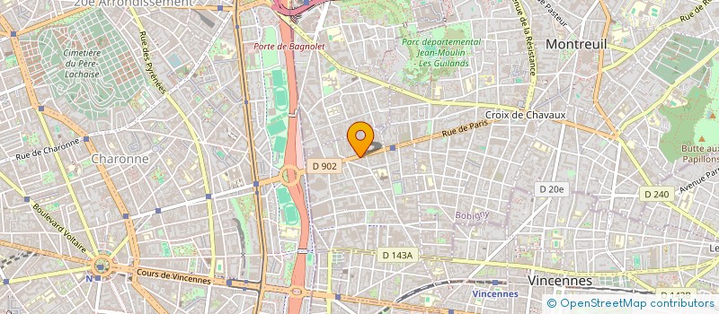 localisation de l'entreprise T.R.A.M. EXCEL à MONTREUIL