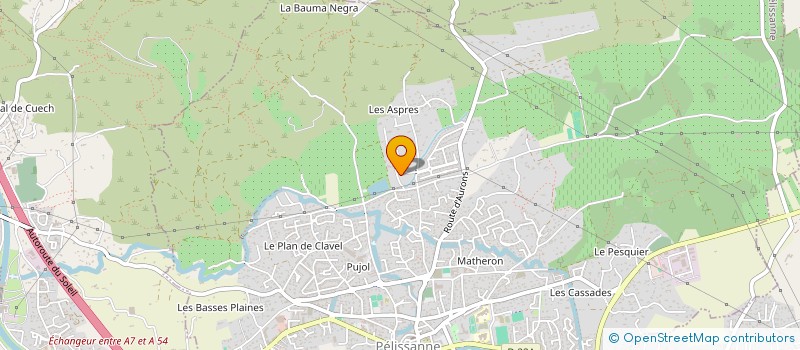 localisation de l'entreprise T.R.A TP à PELISSANNE
