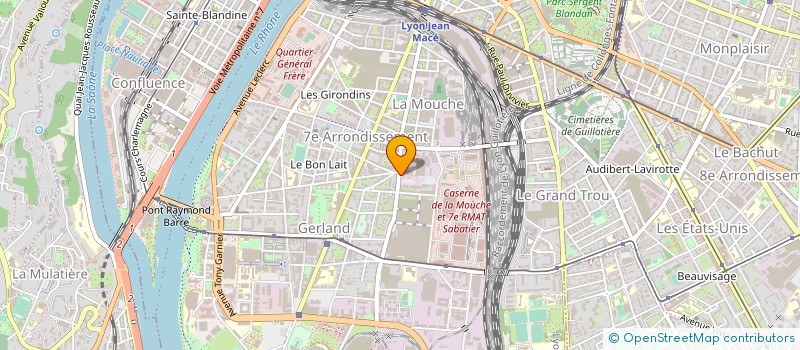 localisation de l'entreprise T R C DESIGN  LYON