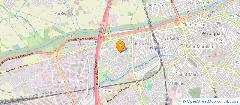 localisation de l'entreprise T.R.D.  PERPIGNAN