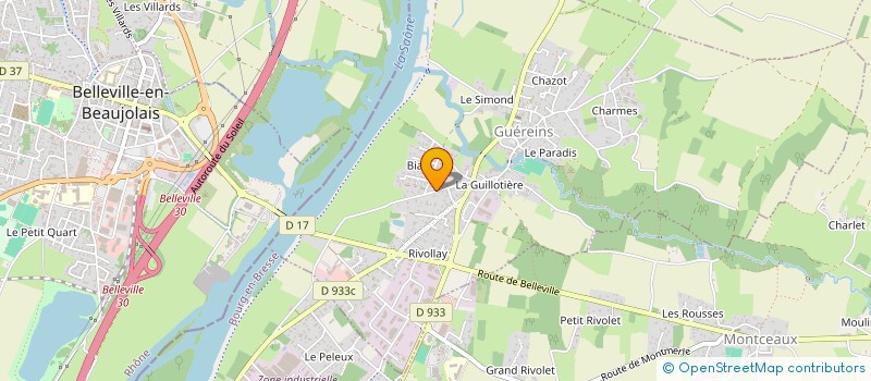 localisation de l'entreprise T R M à GUEREINS