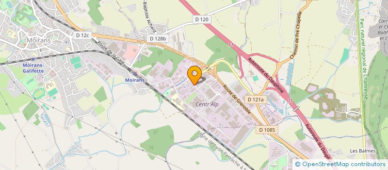 localisation de l'entreprise T.R.S.  MOIRANS