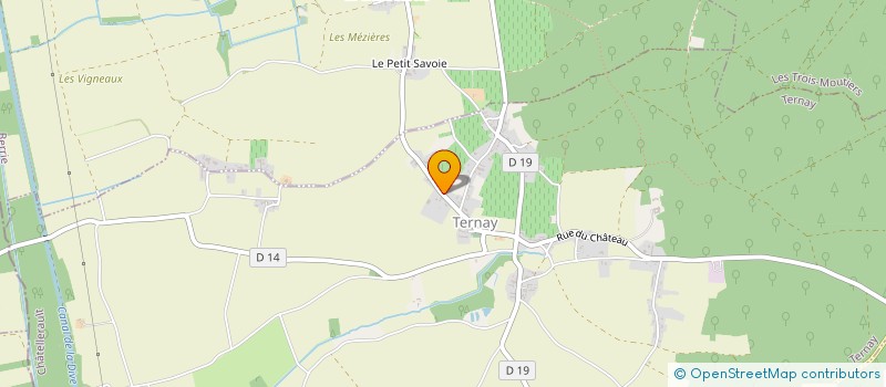 localisation de l'entreprise T.R.T.P.  TERNAY