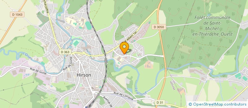 localisation de l'entreprise T.S.  HIRSON