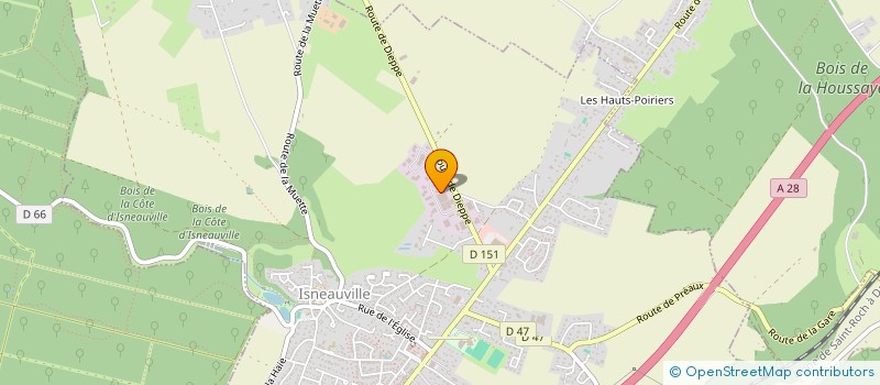 localisation de l'entreprise T.S.B.  ISNEAUVILLE