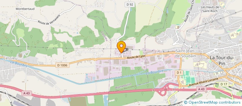 localisation de l'entreprise T.S.B. COTTAZ  ROCHETOIRIN