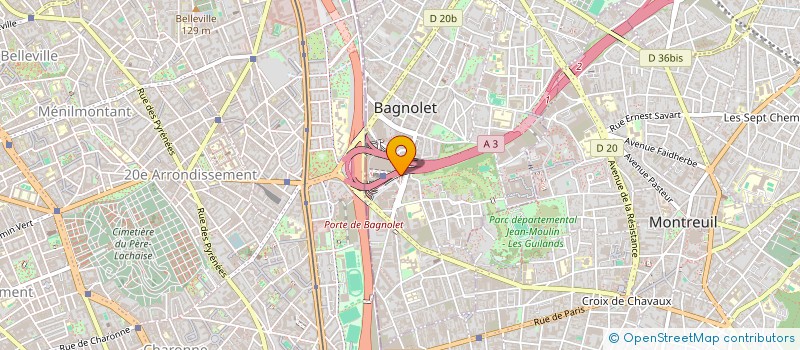 localisation de l'entreprise T.S.T. à BAGNOLET