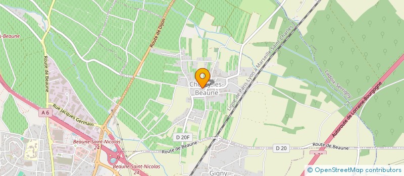 localisation de l'entreprise T.S.V.V.  CHOREY-LES-BEAUNE