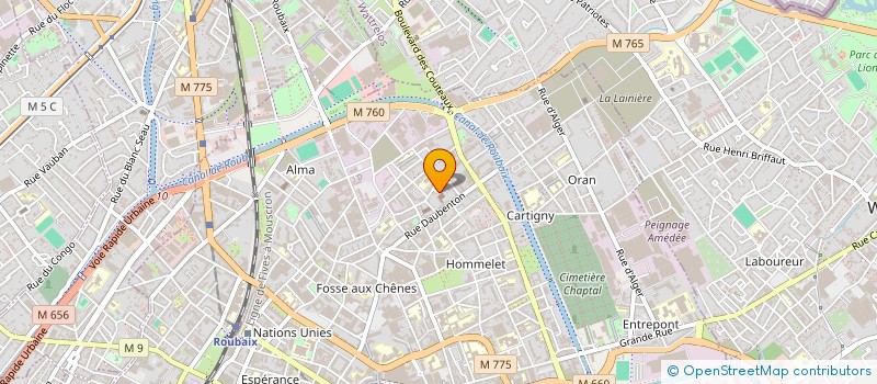 localisation de l'entreprise T SERVICE à ROUBAIX