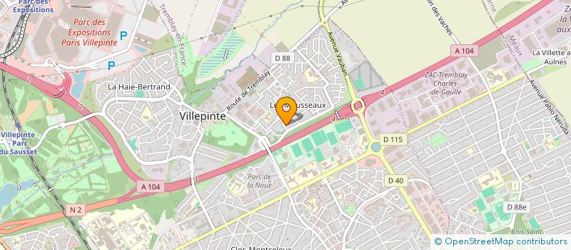 localisation de l'entreprise T.T à VILLEPINTE