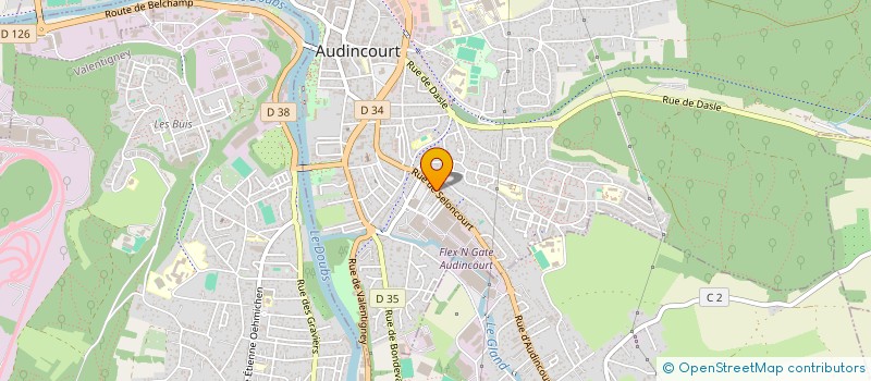 localisation de l'entreprise T.T.B.  AUDINCOURT