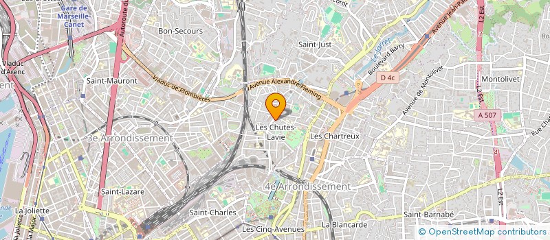 localisation de l'entreprise T.T.B (TECH TOITURE BATIMENT) à MARSEILLE