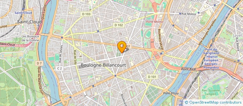 localisation de l'entreprise T T C V CLAUDE GUERIN à BOULOGNE-BILLANCOURT