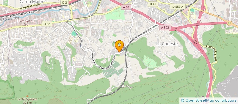 localisation de l'entreprise T.T.D.M à AUBAGNE