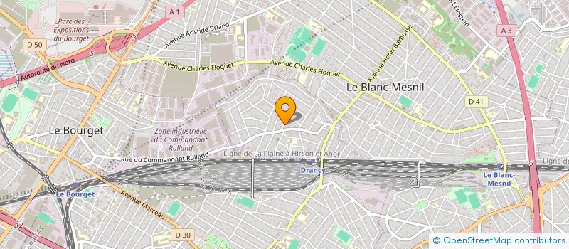 localisation de l'entreprise T T G à DRANCY