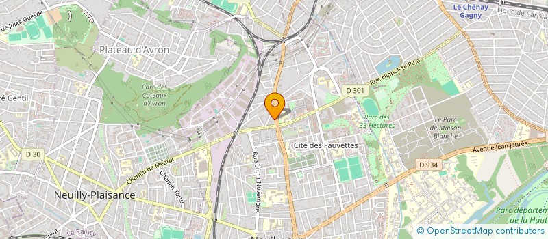 localisation de l'entreprise T.T.H. à NEUILLY-SUR-MARNE
