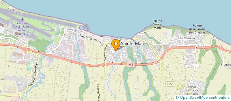localisation de l'entreprise T.T.H.E.COM à SAINTE-MARIE