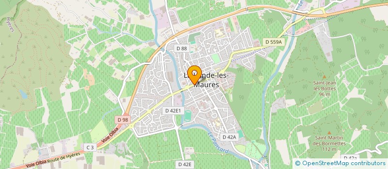 localisation de l'entreprise T.T.L.M.  LA LONDE-LES-MAURES