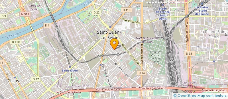 localisation de l'entreprise T.T.M. à SAINT-OUEN-SUR-SEINE