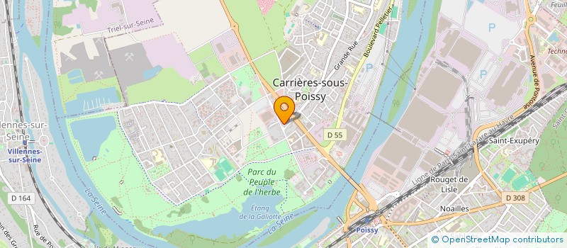 localisation de l'entreprise T.T.M.  CARRIERES-SOUS-POISSY