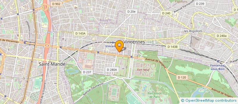 localisation de l'entreprise T & T NAILS à VINCENNES