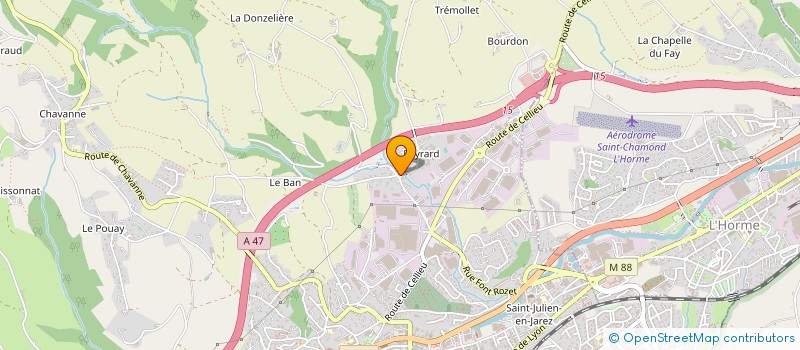 localisation de l'entreprise T.T.P à SAINT-CHAMOND