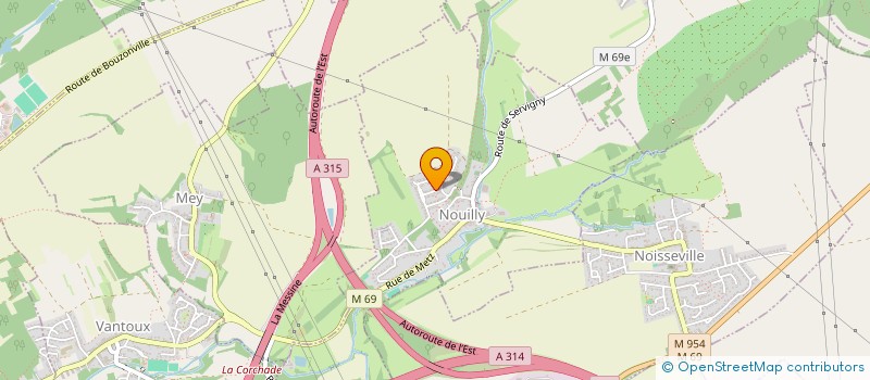 localisation de l'entreprise T.T.P.  NOUILLY