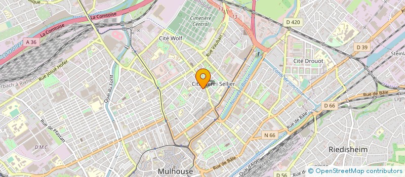 localisation de l'entreprise T.T.S.  MULHOUSE