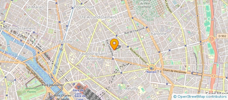 localisation de l'entreprise T.T.T.  PARIS