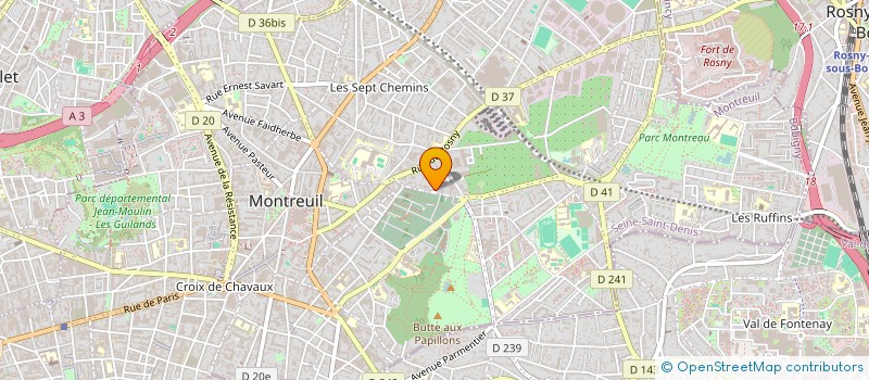 localisation de l'entreprise T.V.K. à MONTREUIL