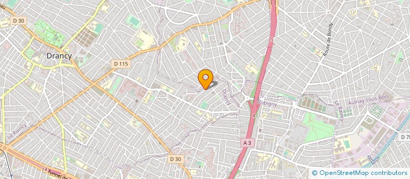 localisation de l'entreprise T.V.L.M.  DRANCY