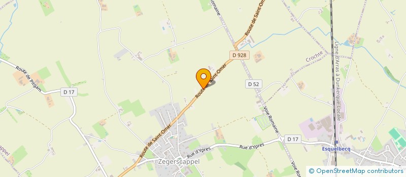 localisation de l'entreprise T.V.L.R.  BOLLEZEELE