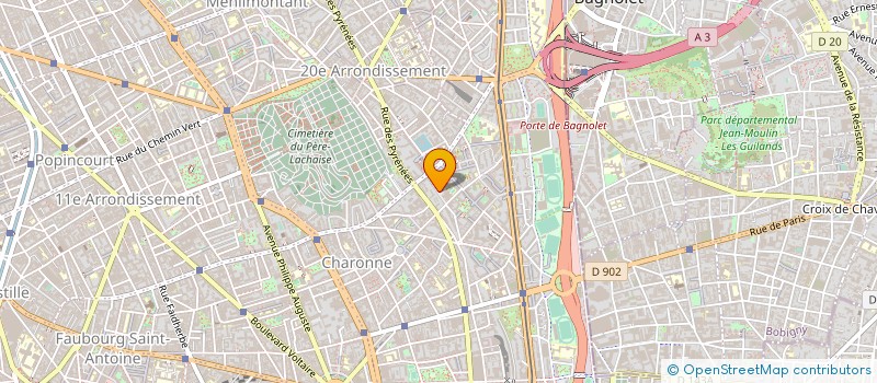 localisation de l'entreprise T.V.M TRANSPORTS à PARIS