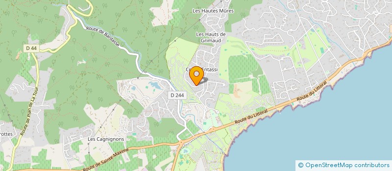 localisation de l'entreprise T.V.T.B.  GRIMAUD