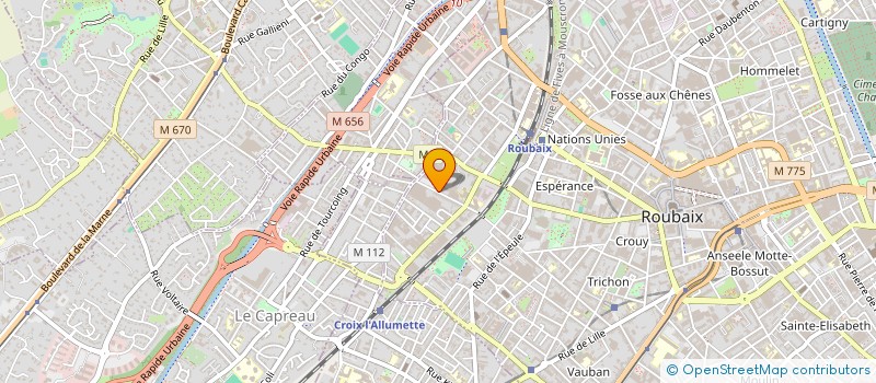 localisation de l'entreprise T V T B  ROUBAIX