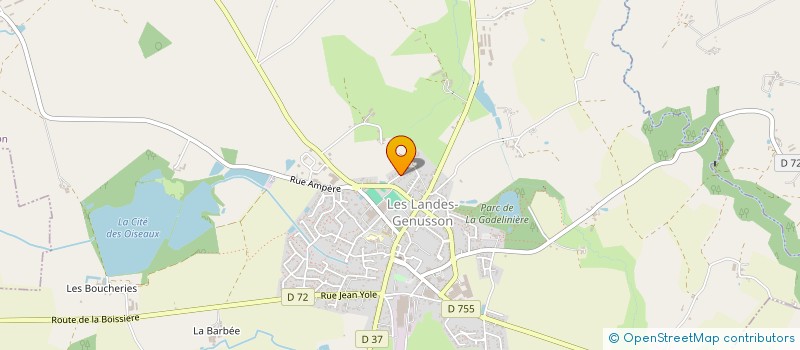 localisation de l'entreprise T VERT  LES LANDES-GENUSSON