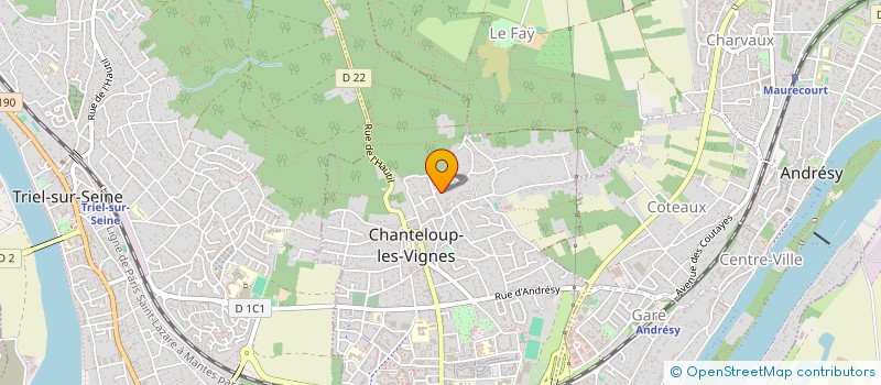 localisation de l'entreprise T.W.E. à CHANTELOUP-LES-VIGNES