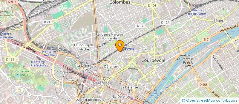 localisation de l'entreprise T&Y INVEST à COURBEVOIE