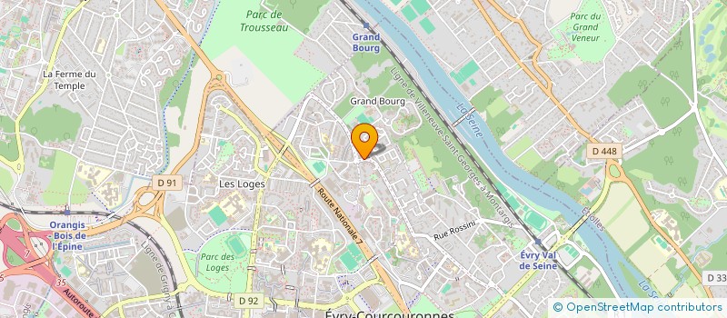 localisation de l'entreprise T Y N DISTRIBUTION  EVRY-COURCOURONNES