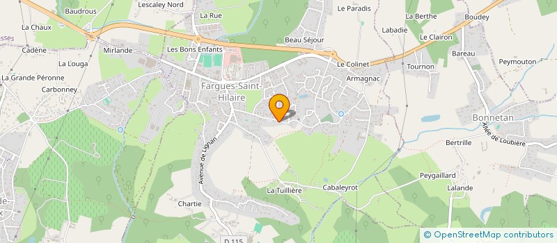 localisation de l'entreprise T1  FARGUES-SAINT-HILAIRE