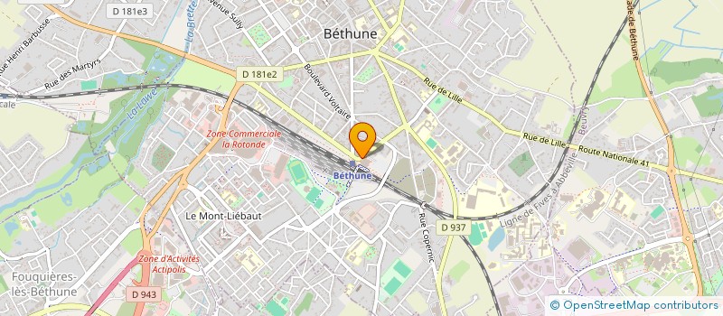 localisation de l'entreprise T2C  BETHUNE