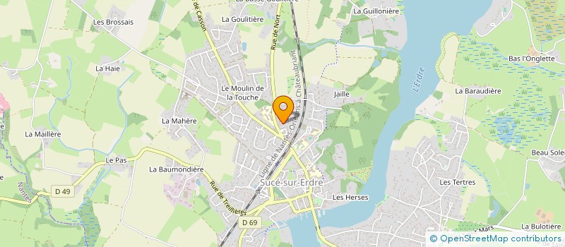 localisation de l'entreprise T2C  SUCE-SUR-ERDRE