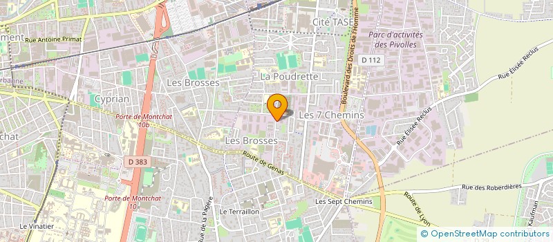 localisation de l'entreprise T2C CONCEPT à VAULX-EN-VELIN