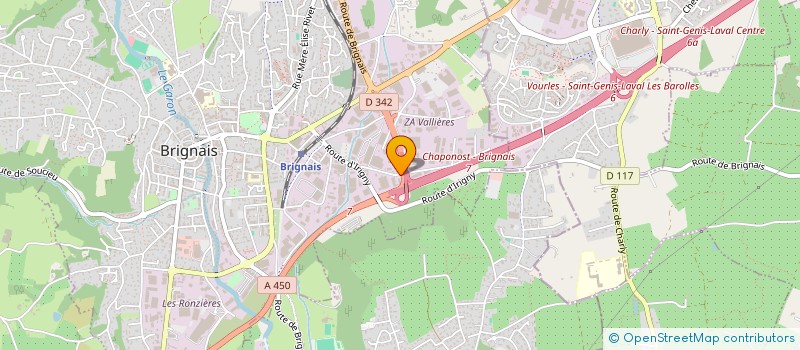 localisation de l'entreprise T2CR à BRIGNAIS